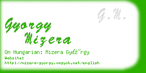 gyorgy mizera business card